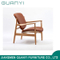 Moderna silla de ocio Ash Wood PU Silla de cuero para el hogar Mobiliario