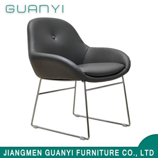 Wholesale Metal Luxury PU Armrest Silla de comedor moderna