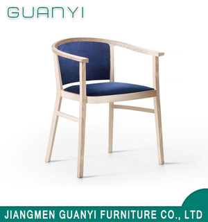 Venta caliente cómoda tela cojín silla de comedor de madera