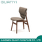 2019 venta caliente moderna madera de madera cuero silla restaurante