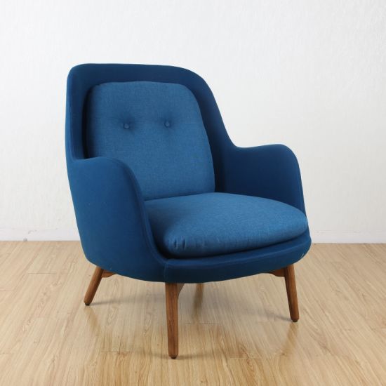 Sofá de tela de la silla de ocio del asiento alto de la madera de la ceniza sólida