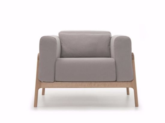 Personalizar tela Pierna de madera Sofá de asiento