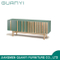 Soild Nordic Soild Wood Furniture Green TV Gabinetes de soporte