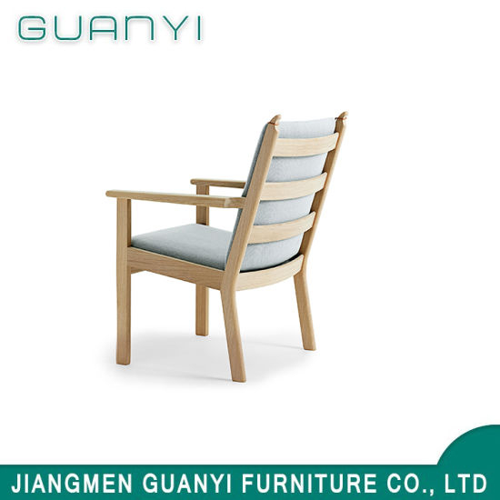 2018 Nuevo producto moderno High Back Tela de madera Silla de ocio para Home Hotel