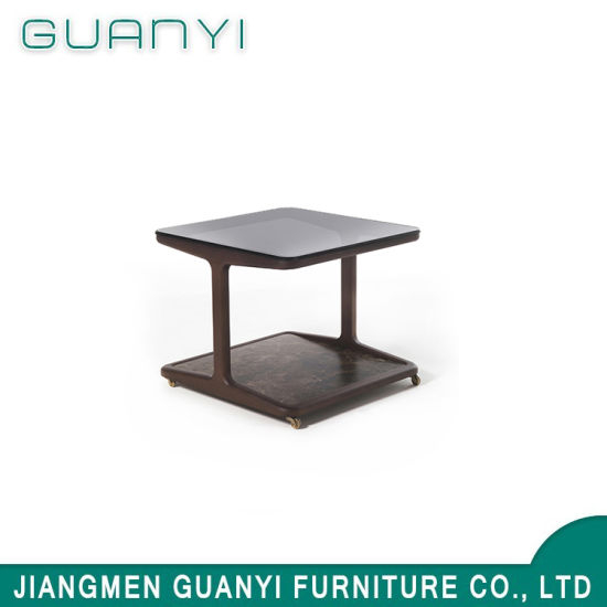 Venta caliente moderna cuadrada negro elegante mesa de café
