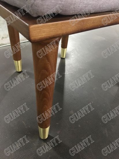 Cojín de tela simple Polyster Sillón de madera de ceniza sólida