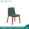 Silla de comedor de tela de madera estable moderna silla de comedor