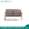 Sofá doble elegante moderno popular con la pierna de madera para la sala de estar con muebles para el hogar Sofá