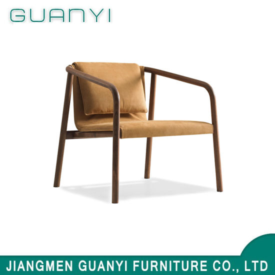 Sillón de madera maciza con ceniza sólida cómoda moderna