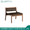 2018 Nuevo Moderno Black PU Asiento de madera Armchair Sillón Sillón de ocio