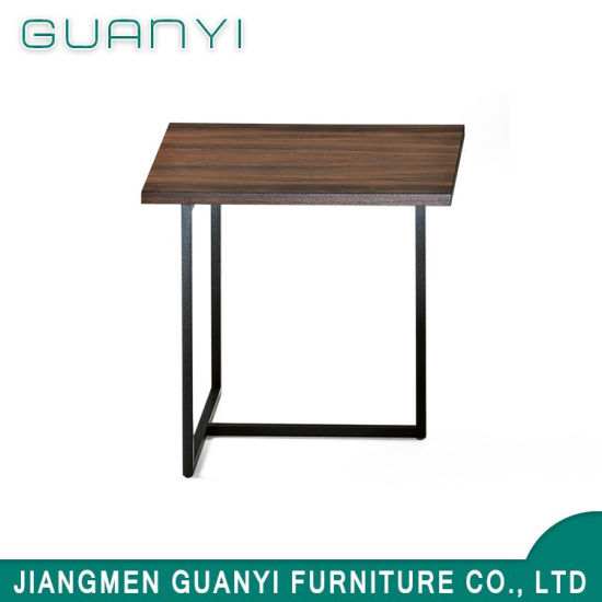 2019 Modern Metal Base Muebles de madera Café mesa
