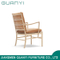 Silla de asiento de tela de tela de tela de ocio de madera de alta calidad para muebles para el hogar