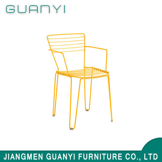 Silla de comedor de metal alto de moda moderna