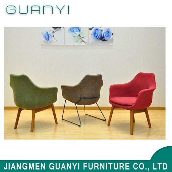 Asiento de madera Piernas Inyección suave Asiento de espuma Cómodo Hotel Silla de ocio