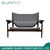 Diseño simple Moderno High-Back Relaje Sillón de sofá gris