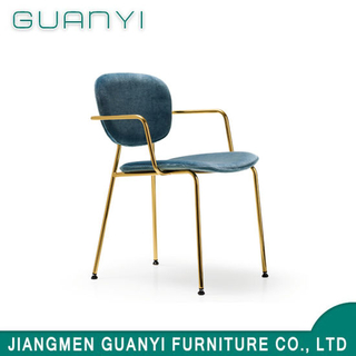 2018 Moderno Golding Legs PU PU Asiento Restaurante Silla de comedor
